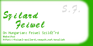 szilard feiwel business card